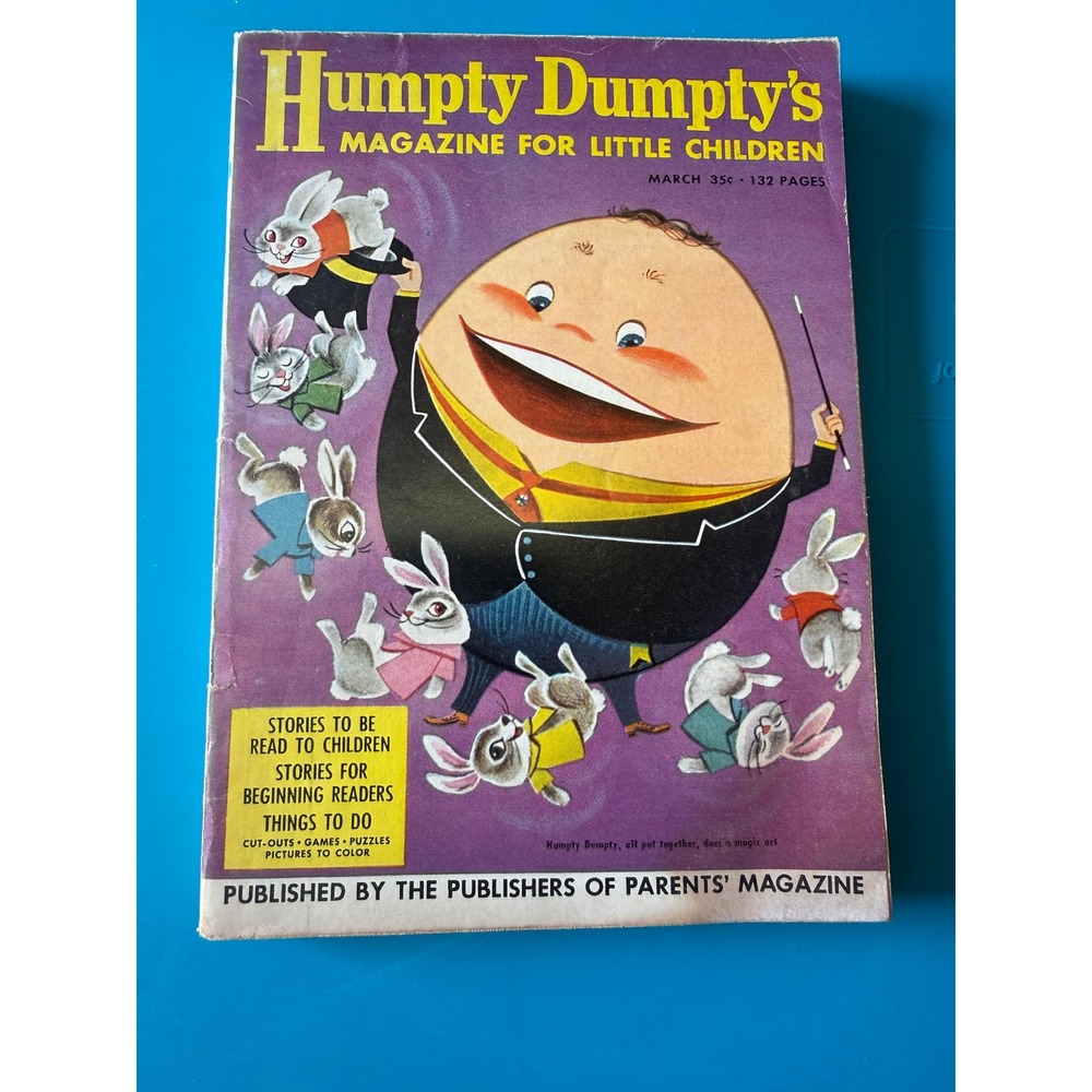 Vintage Humpty Dumpty's Magazine March 1956 Childrens Stories Activities‎ AS-IS